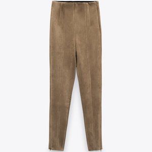 BNWT ZARA FAUX SUEDE LEGGINGS